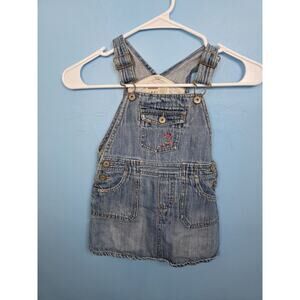 Oshkosh B’gosh Embroidered Vestbak Denim Dress Size 3T
